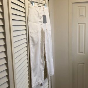 Everlane white cropped denim pants